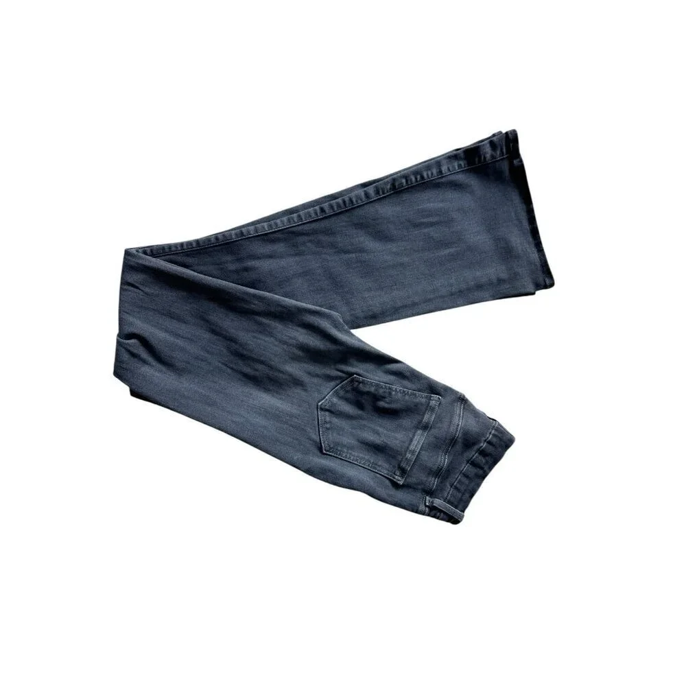 7 For All Mankind Black Ultra High Rise Skinny Boot Cut Denim Jean Size 25 - Picture 13 of 13